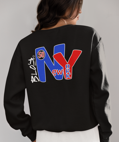 N.Y Blue & Red - Front & Back Print - Women's Sweatshirt