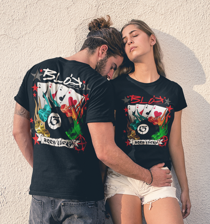 Born Lucky - with Red Logo - Women's Slim Fit