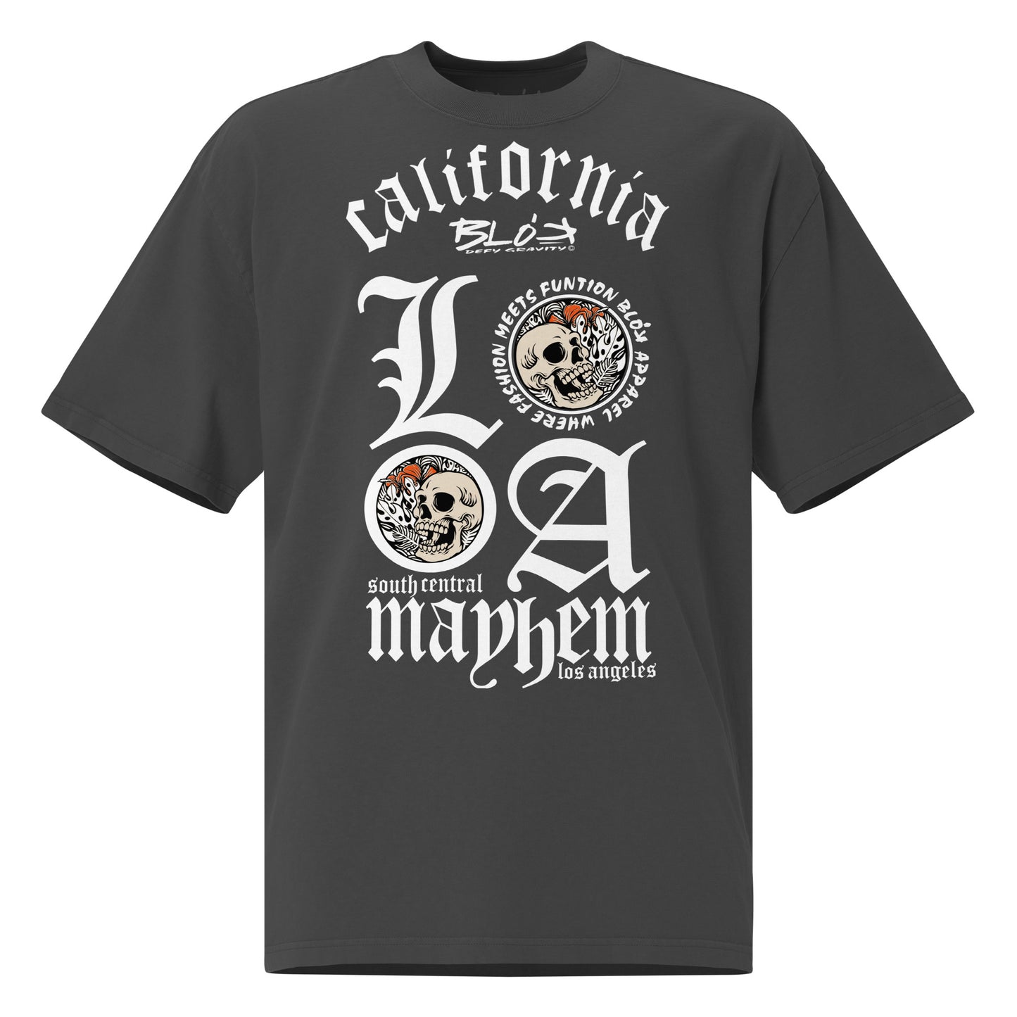 LA Mayhem - Front Print - in White - Oversize Men's Graphic T-Shirt