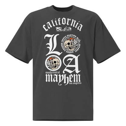 LA Mayhem - Front Print - in White - Oversize Men's Graphic T-Shirt