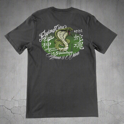 Flying Cobras - Front & Back Print in White & Green - Women's Relaxed Fit