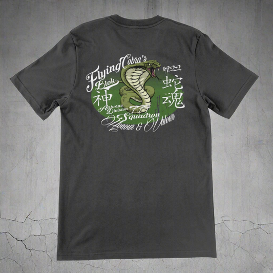 Flying Cobras - Front & Back Print in White & Green - Women's Relaxed Fit