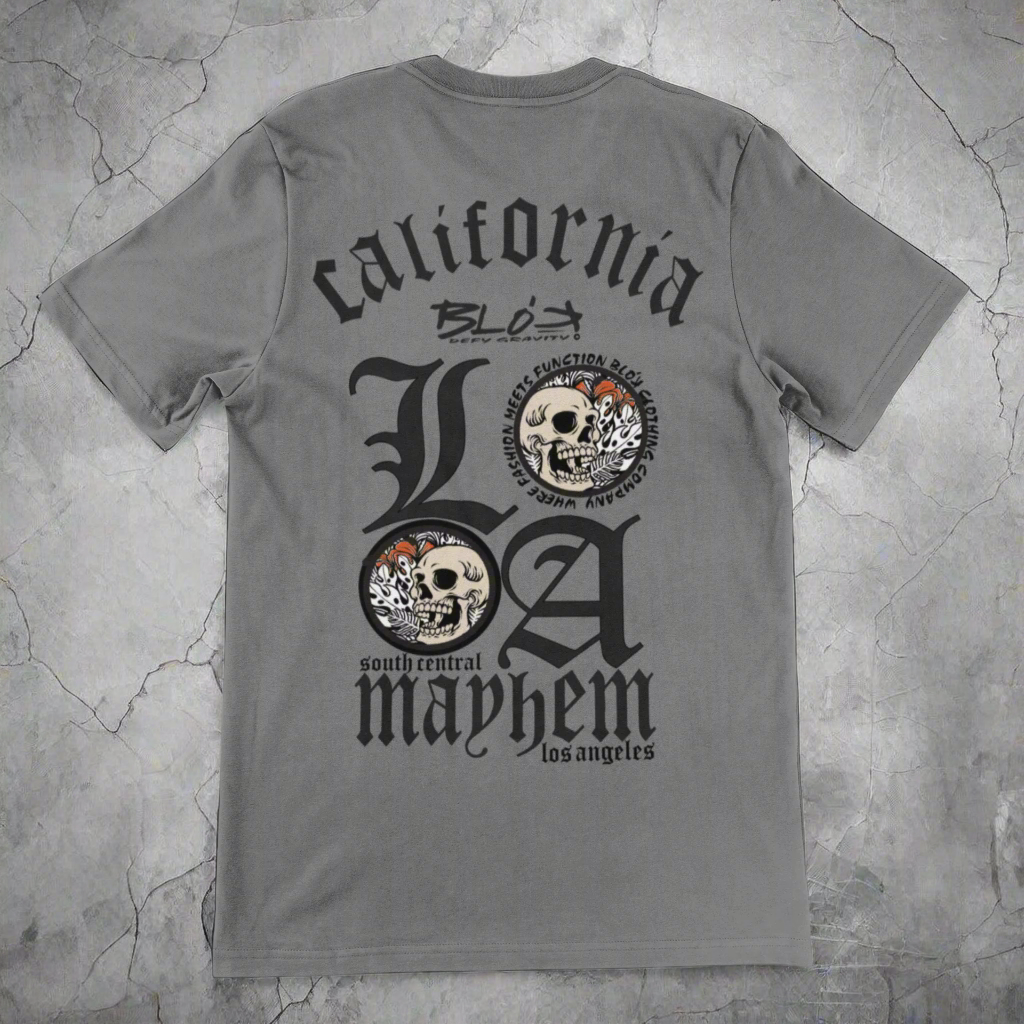 LA Mayhem - Front & Back Print - in Black - Men's Loose Fit