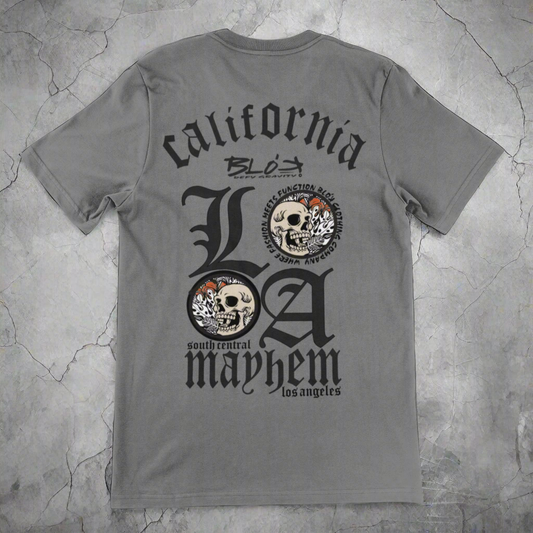 LA Mayhem - Front & Back Print - in Black - Men's Loose Fit