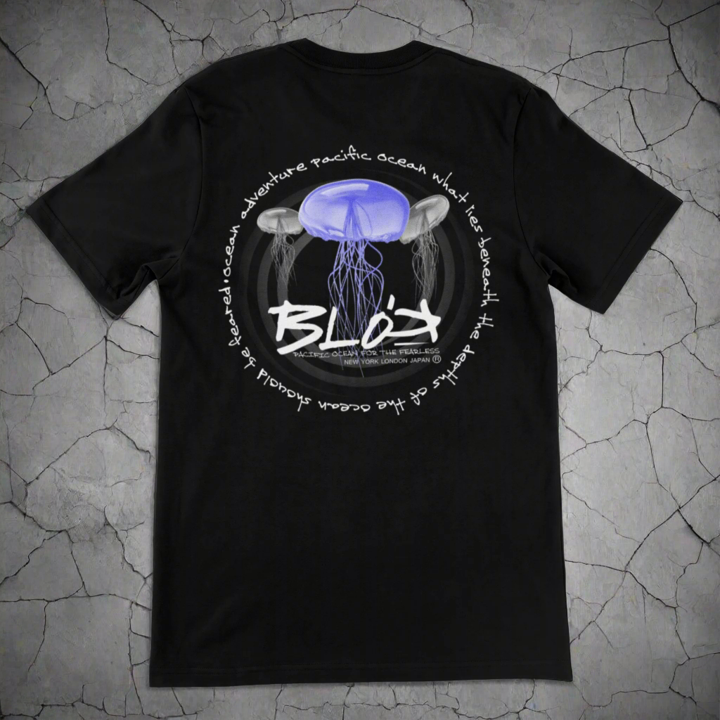 Jellyfish - Front & Back Print with White Logo - Women's Relaxed Fit