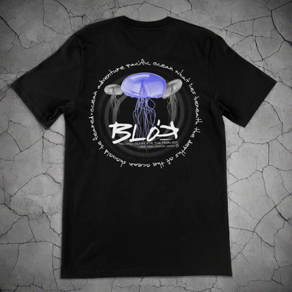 Jellyfish - Front & Back Print with White Logo - Women's Relaxed Fit