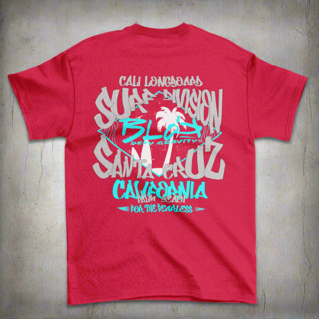 Santa Cruz - Front & Back Print - in Grey & Turquoise - Women's Relaxed Fit