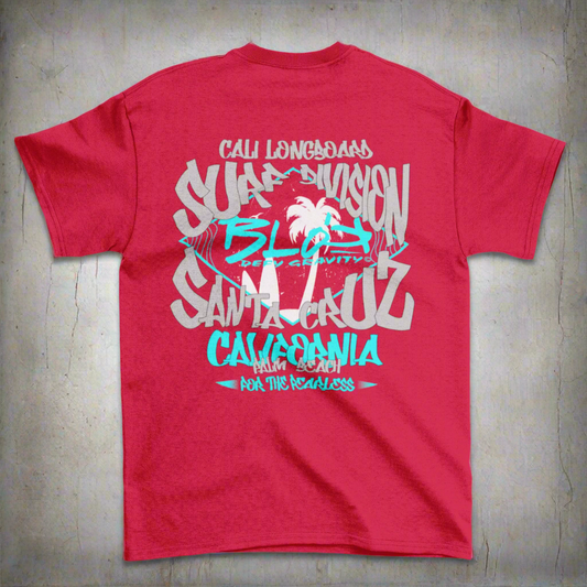 Santa Cruz - Front & Back Print - in Grey & Turquoise - Women's Relaxed Fit