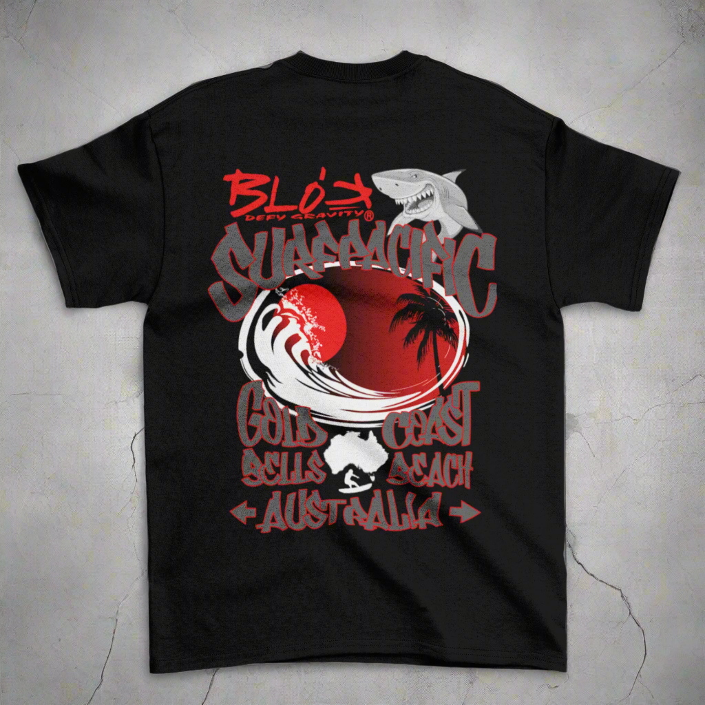 Gold Coast - Front & Back Print in Red - Women's Relaxed Fit