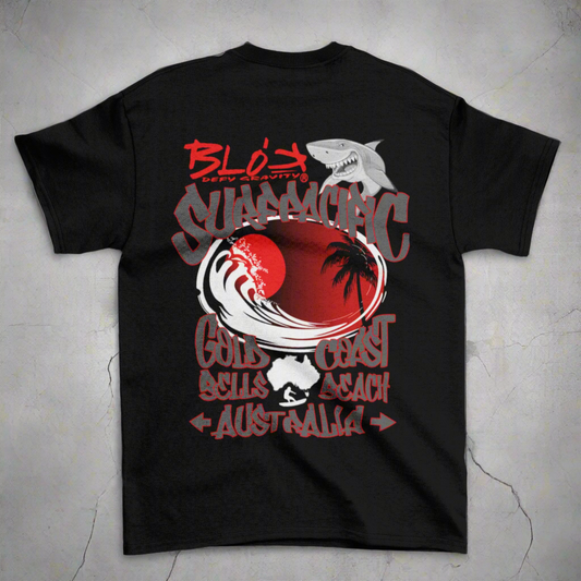 Gold Coast - Front & Back Print in Red - Women's Relaxed Fit