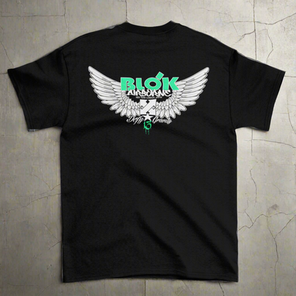 Airborne Wings - Front & Back Print in Green - Women's Relaxed Fit