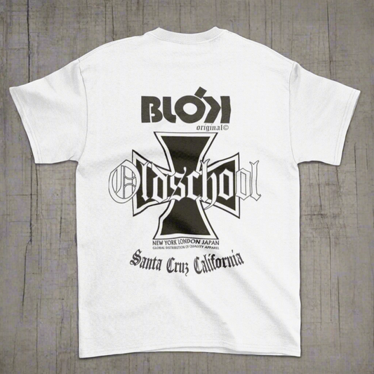 Old School Iron Cross - Front & Back Print in Black - Women's Relaxed Fit