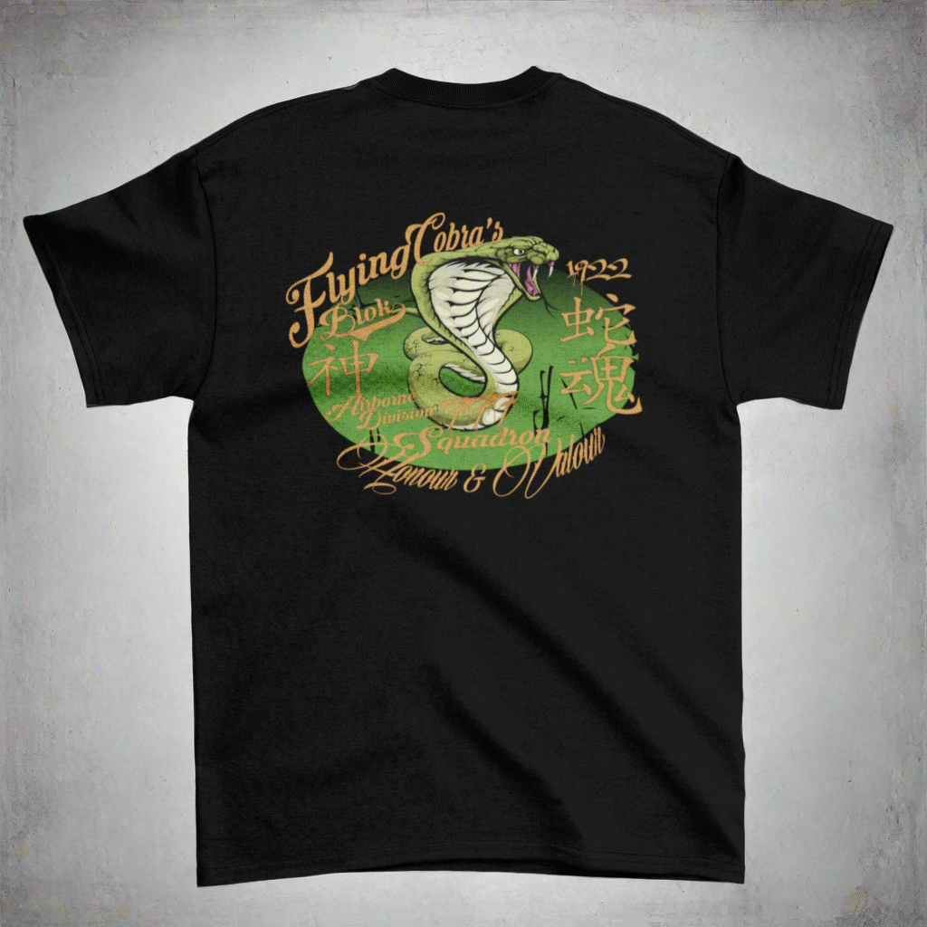 Flying Cobras - Front & Back Print in Gold & Green - Women's Relaxed Fit