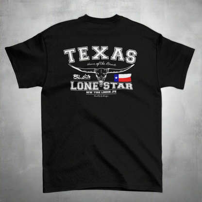 Texas - 50 States - Front & Back Print in White - Women's Relaxed Fit