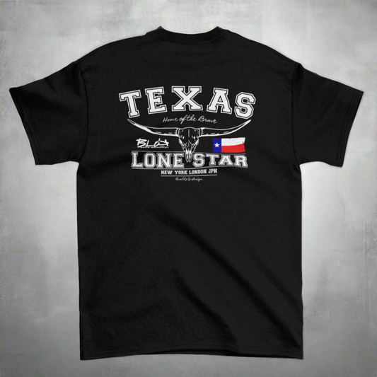 Texas - 50 States - Front & Back Print in White - Women's Relaxed Fit