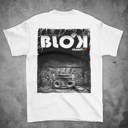 Boom Box - front and back print - with White Logo - Women's Relaxed Fit