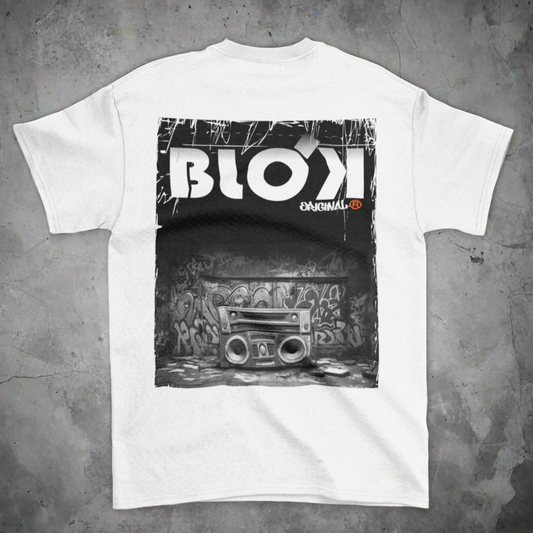 Boom Box - front and back print - with White Logo - Women's Relaxed Fit
