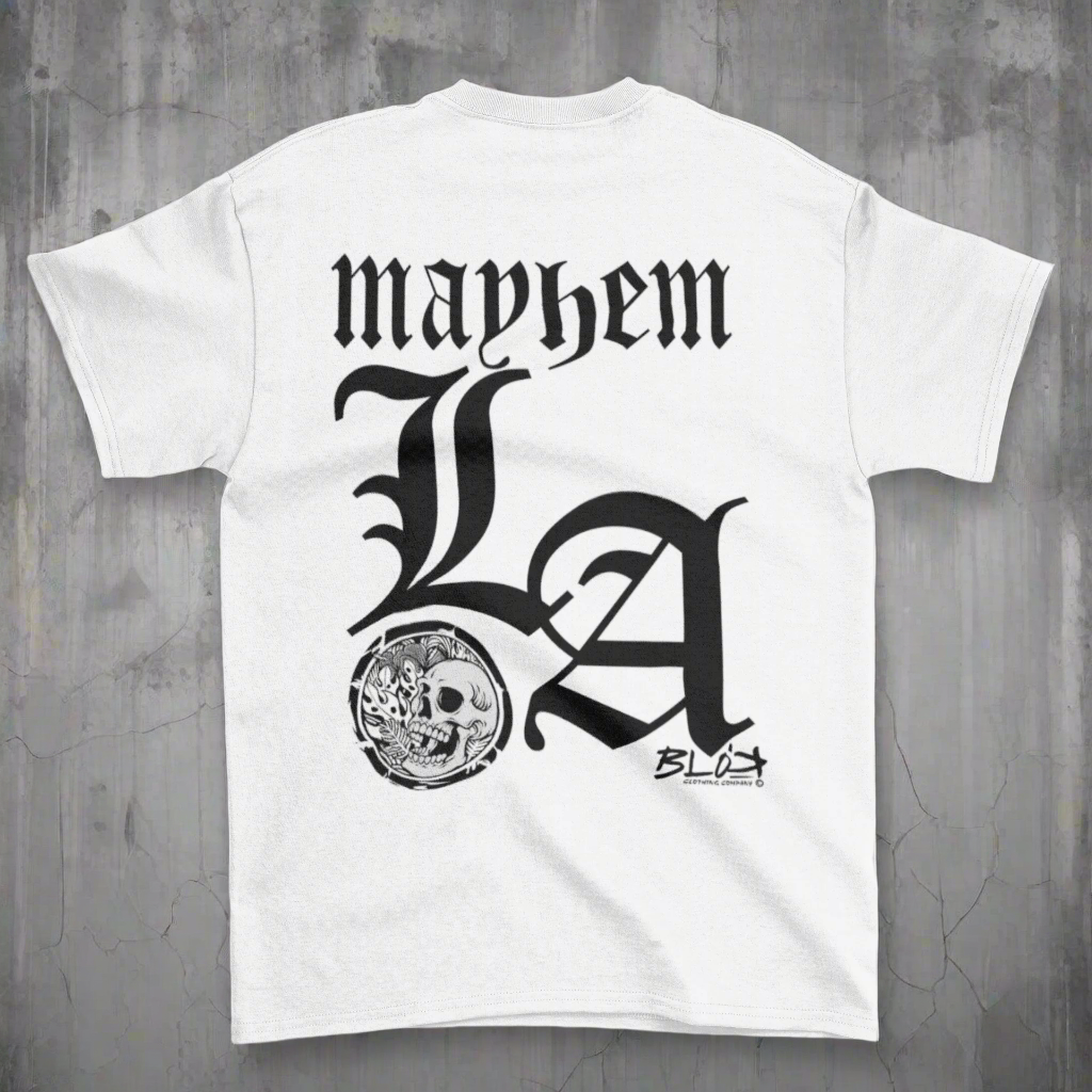 Mayhem - Front & Back Print - in Black - Men's Loose Fit