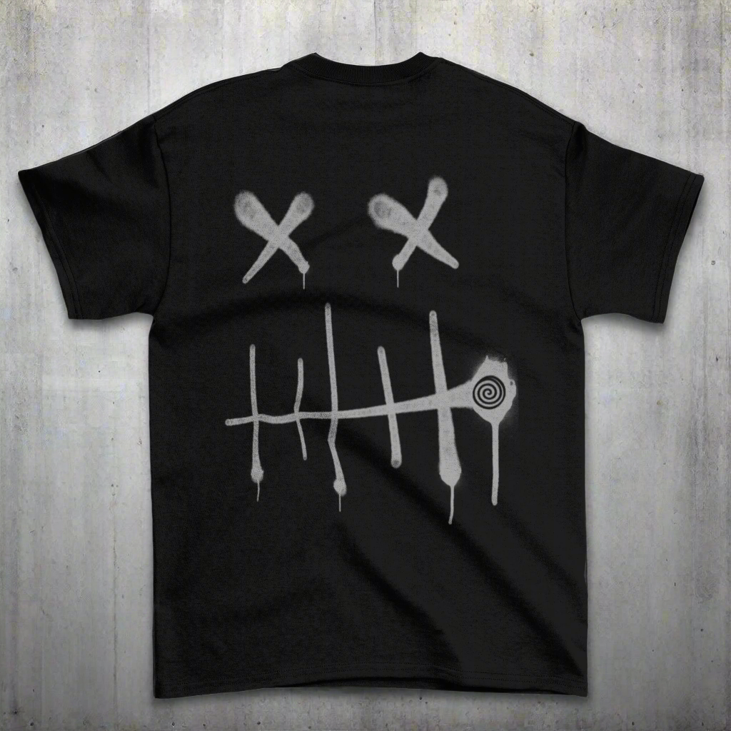 Stitch - Front & Back Print in Grey - Men's Loose Fit