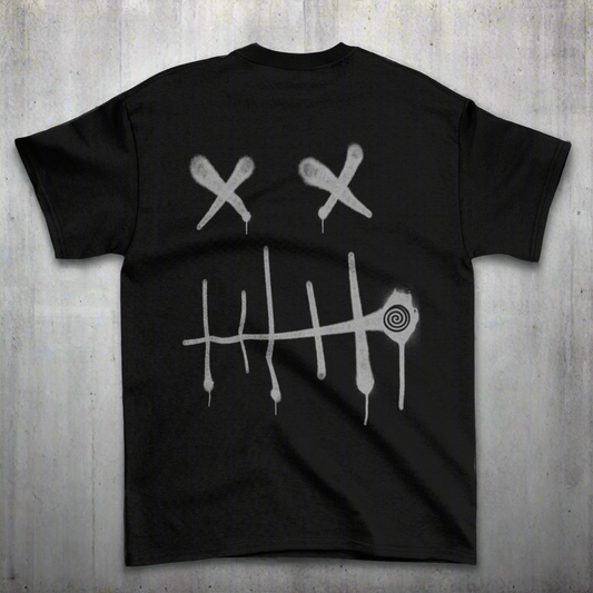 Stitch - Front & Back Print in Grey - Men's Loose Fit