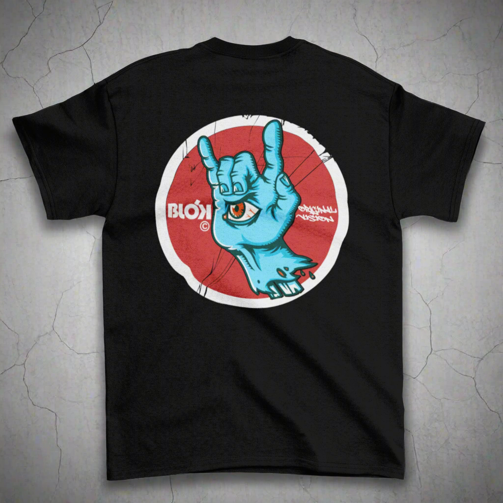 Blok Original Vision - Front & Back Print - in White & Blue - Women's Relaxed Fit