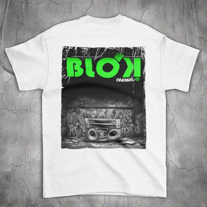 Boom Box - Front & Back Print with Green Logo - Women's Relaxed Fit