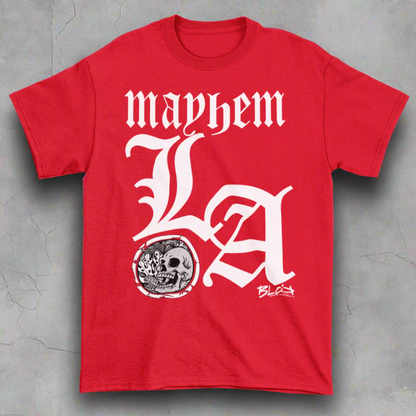 LA Mayhem - Front Print - in White - Men's Loose Fit