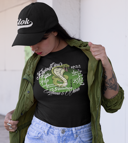 Flying Cobras - with White & Green Print - Women's Slim Fit