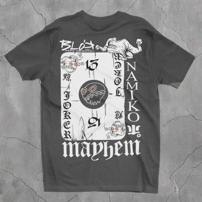 Poker Face - Front & Back Print - in White - Men's Loose Fit