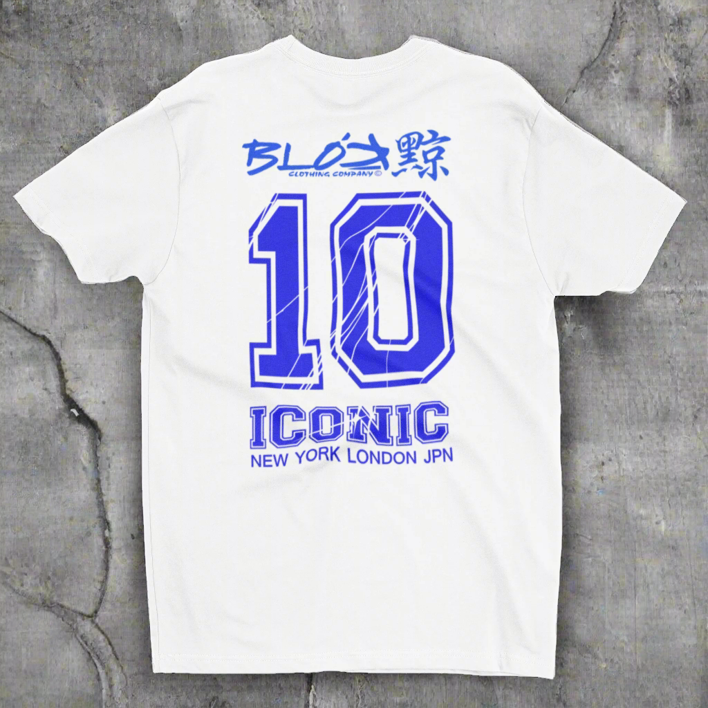 Iconic 10 - Front & Back Print - in Blue - Women's Relaxed Fit