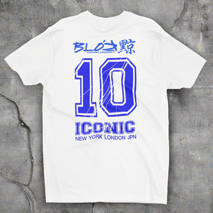 Iconic 10 - Front & Back Print - in Blue - Women's Relaxed Fit