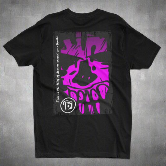 Tiki Skull - with Purple Front & Back Print - Women's Relaxed Fit