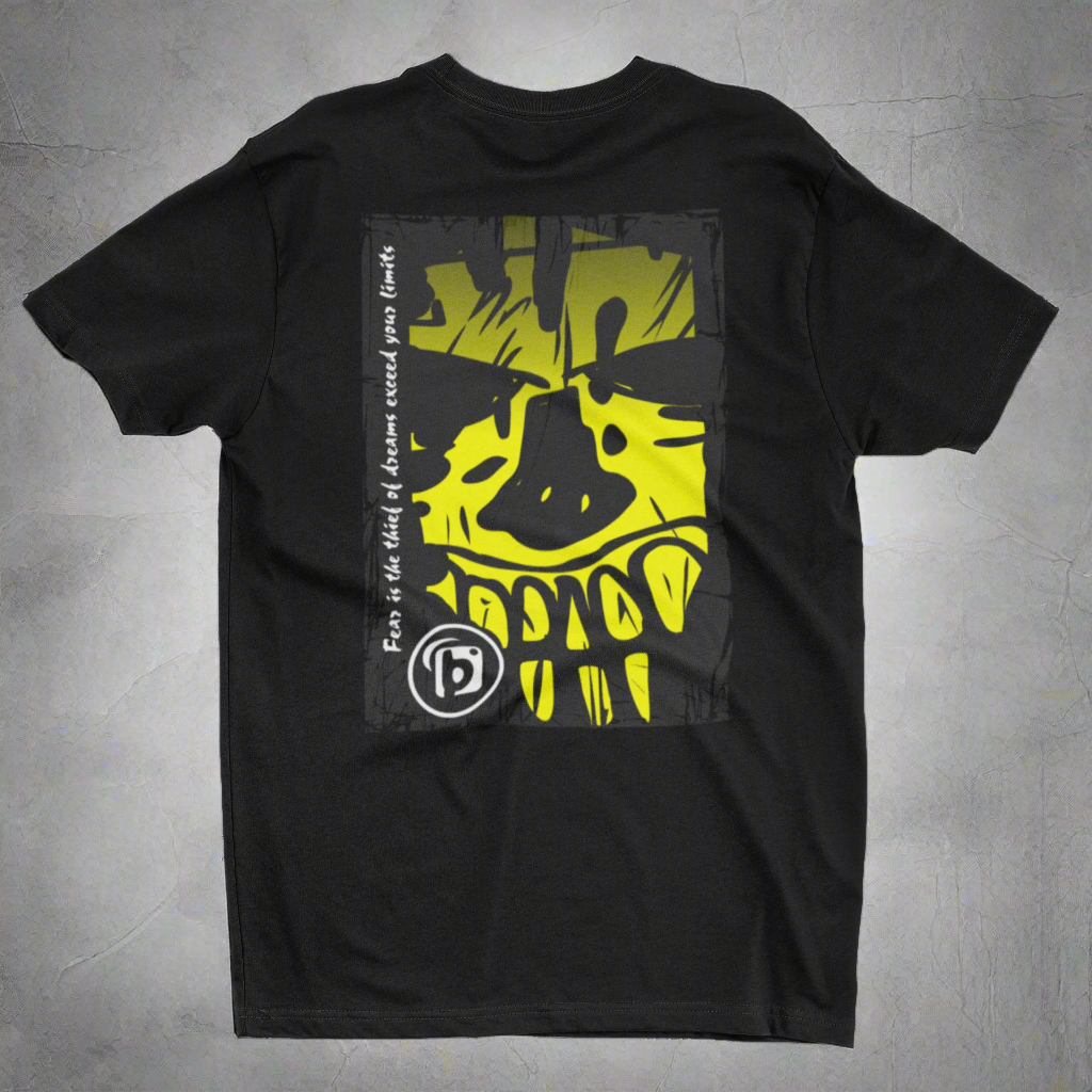 Tiki Skull - with Yellow Front & Back Print - Women's Relaxed Fit