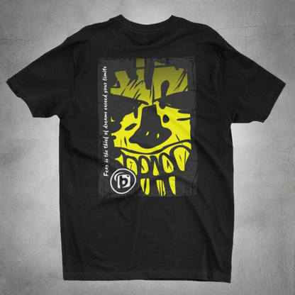 Tiki Skull - with Yellow Front & Back Print - Women's Relaxed Fit