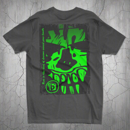 Tiki Skull - Front & Back Print - in Green - Men's Loose Fit