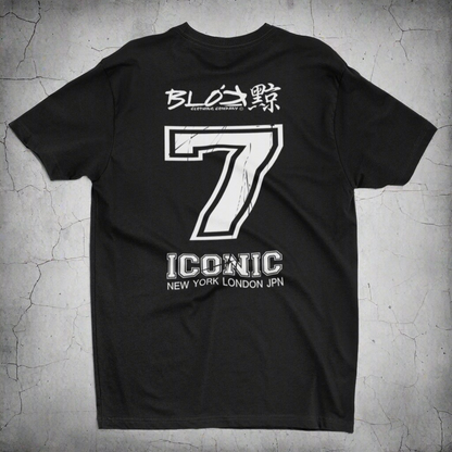 Iconic 7 - Front & Back Print - in White - Women's Relaxed Fit