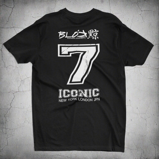 Iconic 7 - Front & Back Print - in White - Women's Relaxed Fit