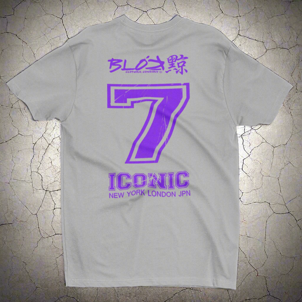 Iconic 7 - Front & Back Print - in Purple - Women's Relaxed Fit