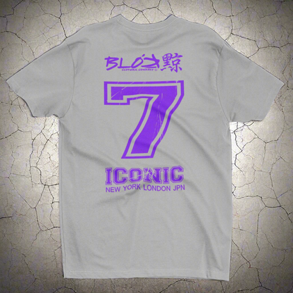 Iconic 7 - Front & Back Print - in Purple - Women's Relaxed Fit