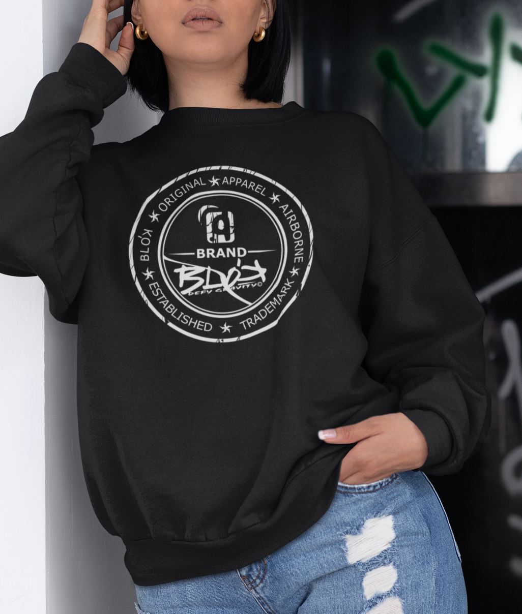 Original Apparel Stamp - in White Print - Women's Sweatshirt