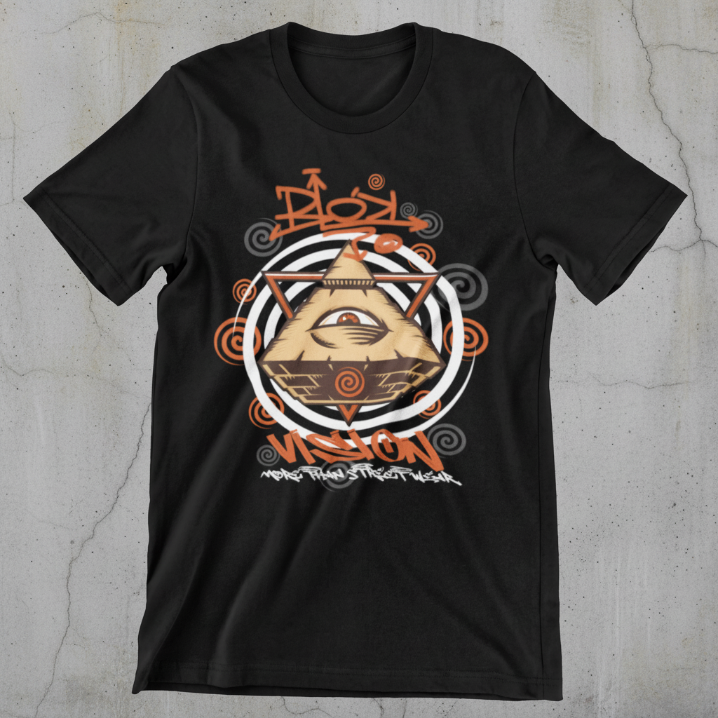 Pyramid Vision - Front Print in Orange - Men's Loose Fit