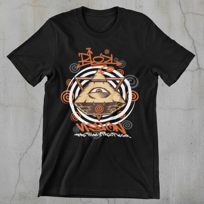 Pyramid Vision - Front Print in Orange - Men's Loose Fit