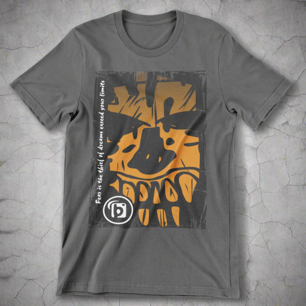 Tiki Skull - Front Print - in Orange - Men's Loose Fit