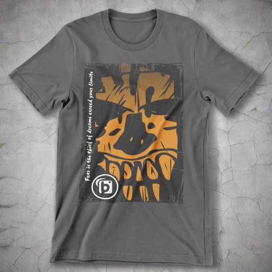 Tiki Skull - Front Print - in Orange - Men's Loose Fit