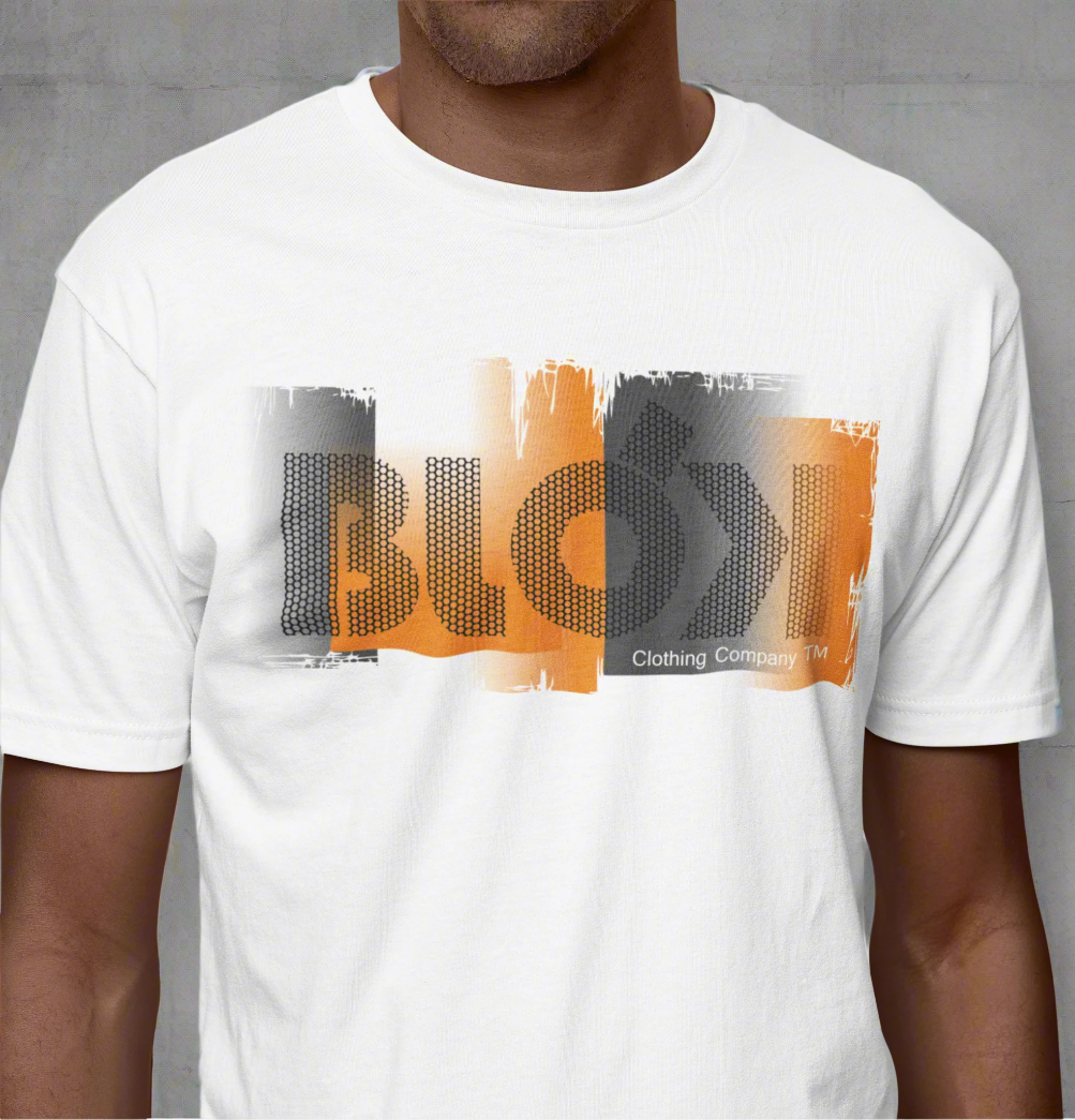 Roller - Front Print in Orange & Grey - Men's Loose Fit