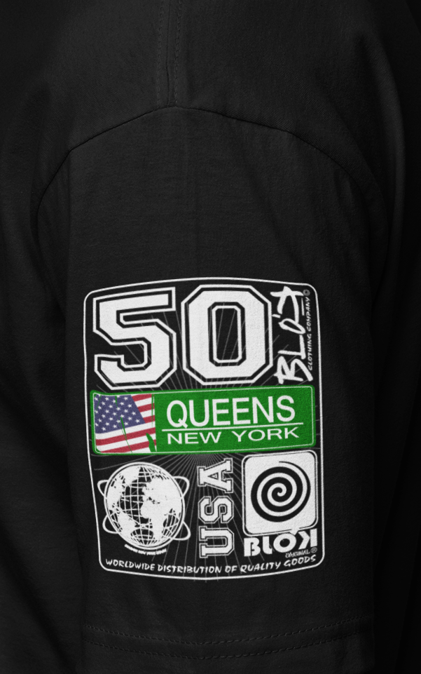 Queens - 50 States - Front & Arm Print - Men's Loose Fit