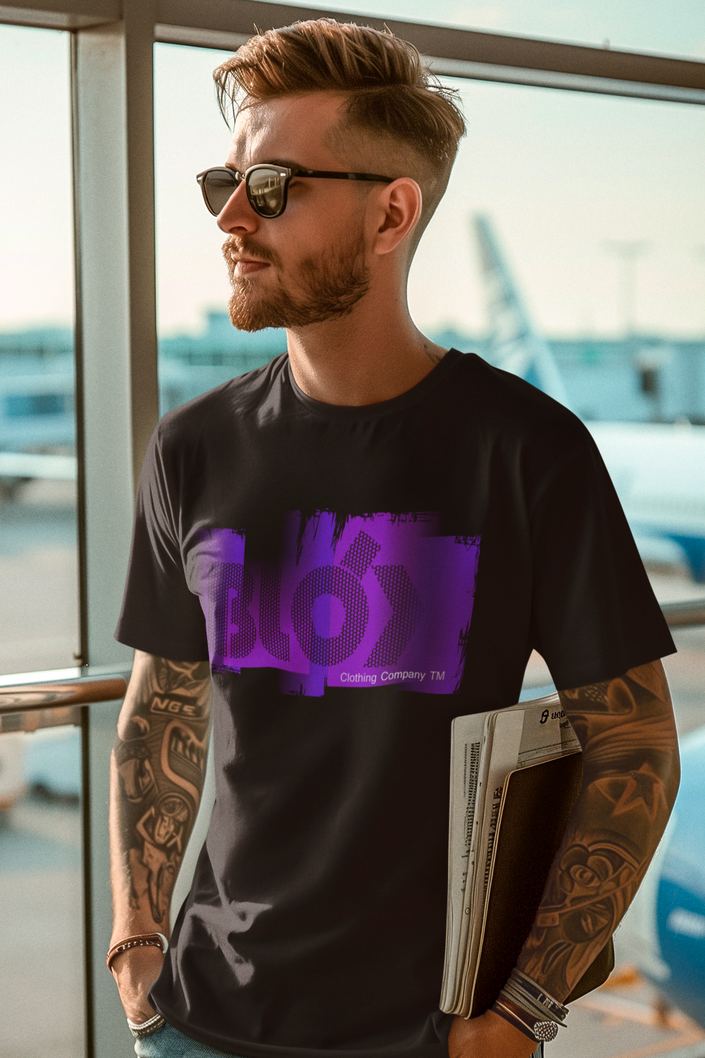 Roller - Front Print in Purple - Men's Classic Fit