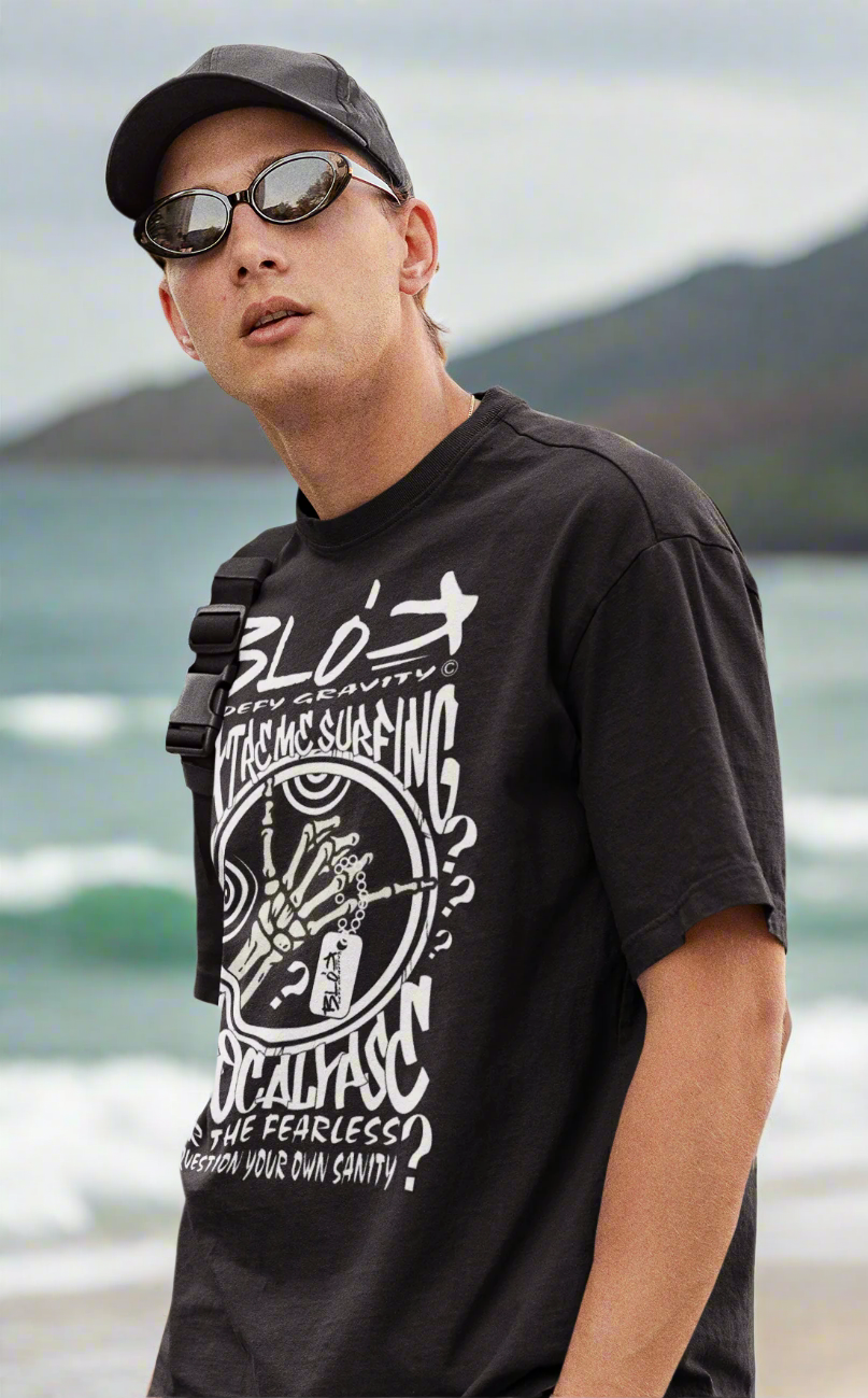 Apocalypse - Front Print - in White - Men's Oversize