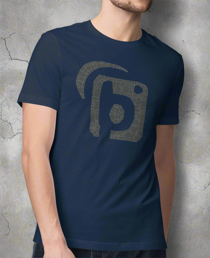 Mosaic - Front Print in Black - Men's Loose Fit