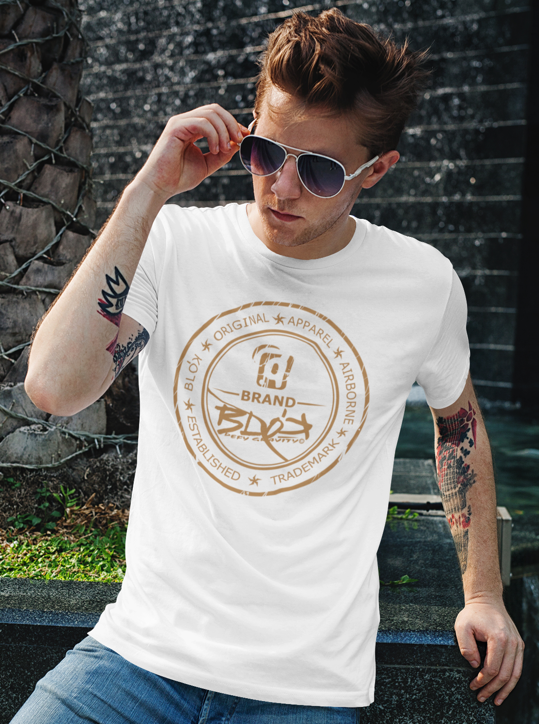 Original Apparel Stamp - in Gold Print - Men's Classic Fit